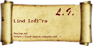 Lind Izóra névjegykártya